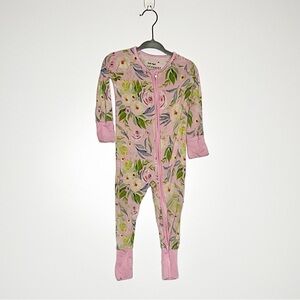 Little Sleepies Floral Pink Kids One Piece 6-12 Months